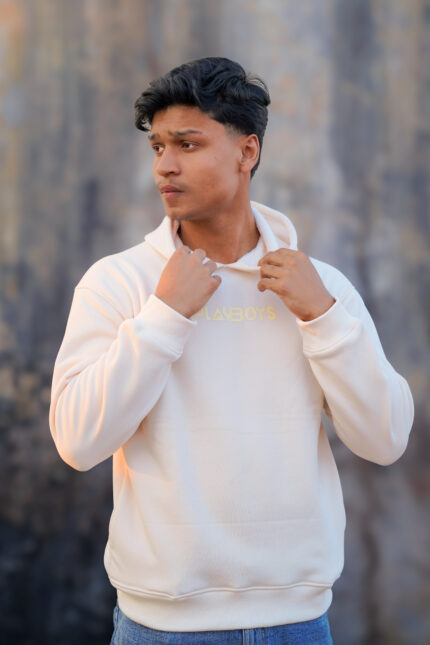 Glowing White - Hidden Pocket Hoodie